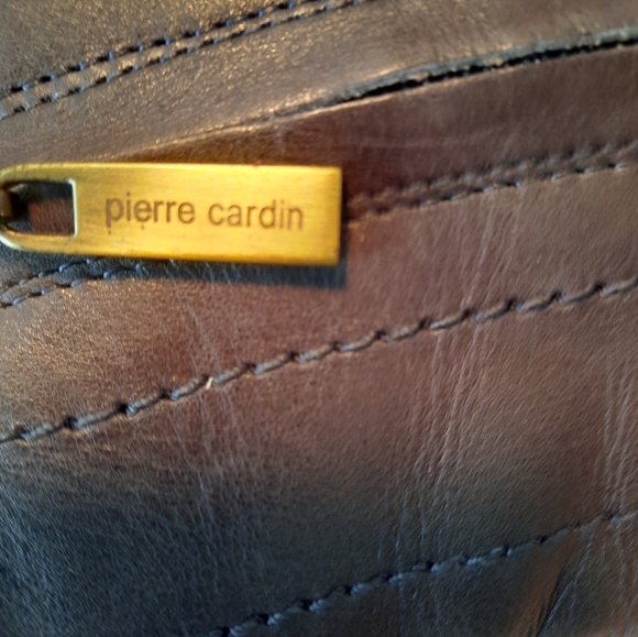 Y2K Pierre Cardin Womens Taupe/Brown Leather Ankle Boots Booties Size 38/US 7.5 - Picture 6 of 9